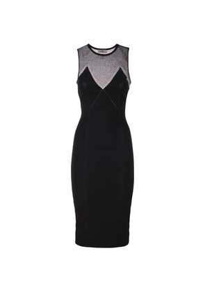 Elisabetta Franchi sheer-detail dress - Black