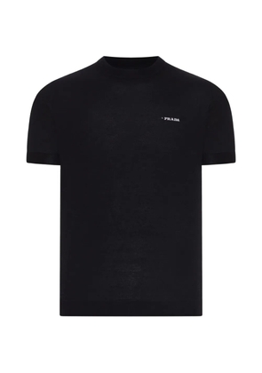 Prada round neck logo T-shirt - Black