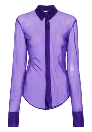 The Attico Elton semi-sheer shirt - Purple