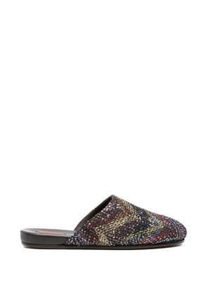 Missoni sequin-embellished flat mules - Blue
