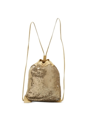 Valentino Garavani Pre-Owned Small Drawstring sequin backpack - Gold