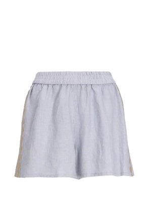GREEK ARCHAIC KORI feather elasticated waist shorts - Neutrals