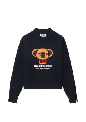 APEE™ by *A BATHING APE® koala-graphic sweater - Blue