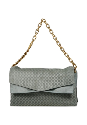 Gucci large suede shoulder bag - Grey