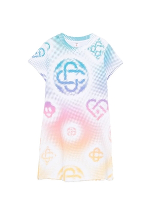 Casablanca printed mini dress - White