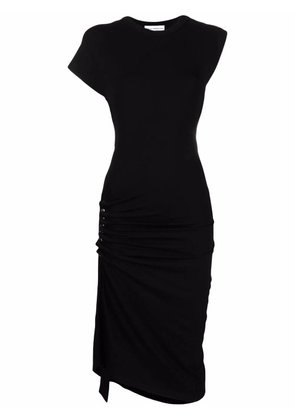Rabanne asymmetric midi dress - Black
