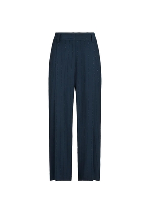 Brunello Cucinelli chalkstripe slouchy trousers - Blue