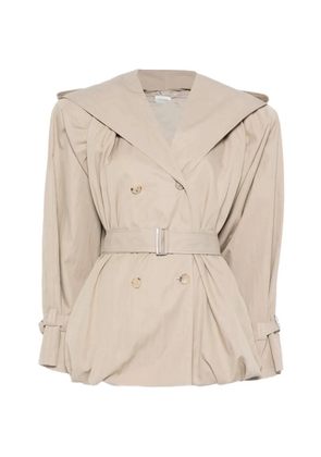 Magda Butrym belted hooded coat - Neutrals