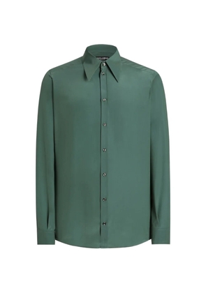 Dolce & Gabbana silk crêpe de chine gold shirt - Green