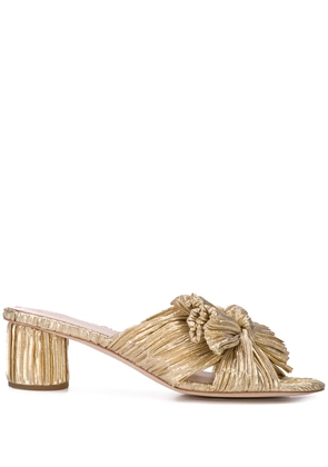 Loeffler Randall Emilia pleated knot sandals - Gold