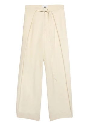 AMI Paris layered wide-leg trousers - Neutrals
