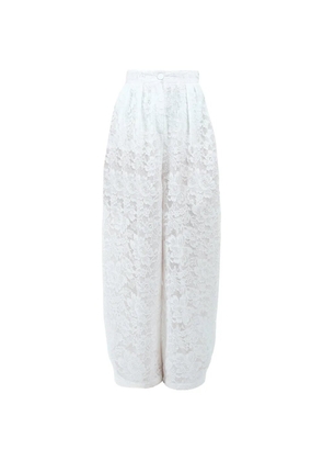 Rowen Rose lace carrot trousers - White