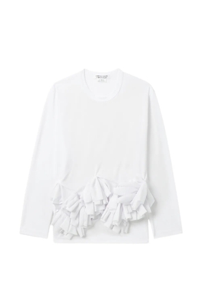 Comme Des Garçons Comme Des Garçons ruffled long-sleeve top - White