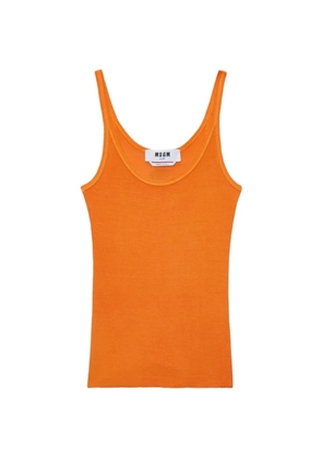 MSGM ribbed tank top - Orange