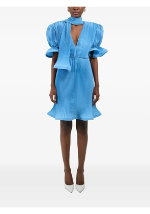 Rowen Rose pleated puffy midi dress - Blue