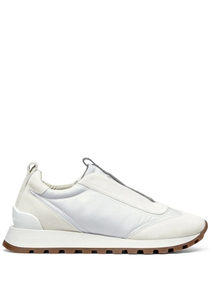 Brunello Cucinelli bead-embellished low top sneakers - White
