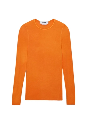 MSGM long-sleeve crew neck top - Orange