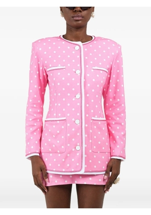 Rowen Rose polka-dots pockets jacket - Pink