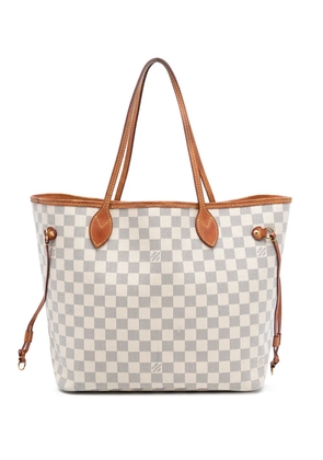 Louis Vuitton Pre-Owned 2019 Damier Azur Neverfull MM tote bag - White