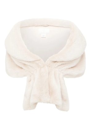 Unreal Fur Champagne faux-fur shawl - Neutrals