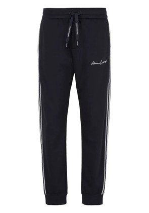 Armani Exchange logo-embroidered track pants - Black