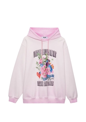 MSGM floral-print hoodie - Pink