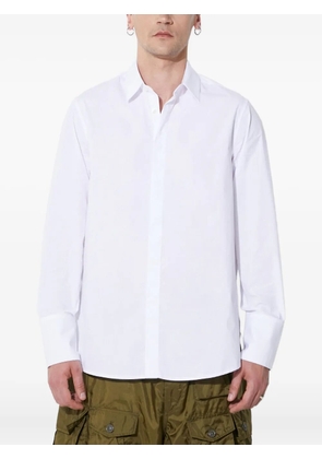 424 long-sleeved button-up shirt - White