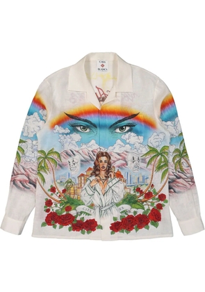 Casablanca graphic-print shirt - Neutrals