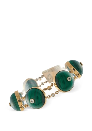 LB Exclusive diamond and malachite bracelet - Gold