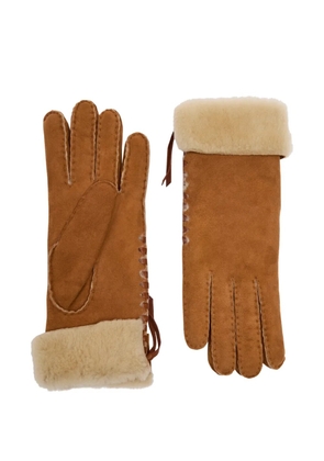 Agnelle Mia leather gloves - Brown