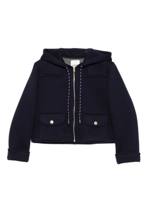 SANDRO hooded zip-front jacket - Blue