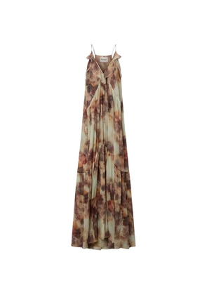 MARANT ÉTOILE Vasmila ruffled V-neck maxi dress - Brown