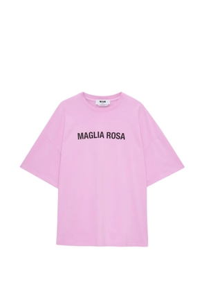 MSGM printed short-sleeve T-shirt - Pink
