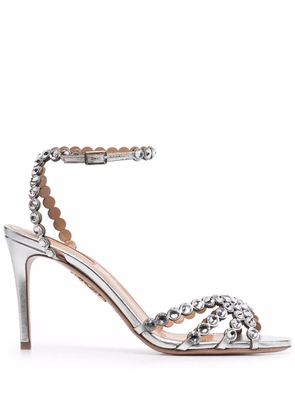 Aquazzura Tequila 85mm sandals - Silver