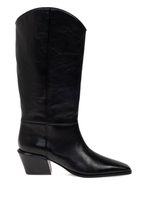 Paris Texas 50mm Bettina leather pointed-toe boots - Black