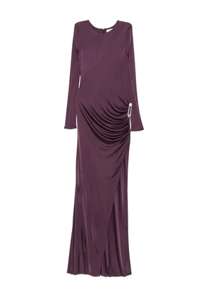 Giuseppe Di Morabito draped jewel-embellished gown - Purple