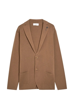 Lardini button-up cotton cardigan - Brown