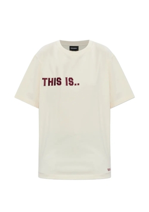 DSQUARED2 embroidered T-shirt - Neutrals