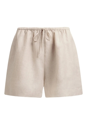 12 STOREEZ drawstring knee-lenght shorts - Neutrals