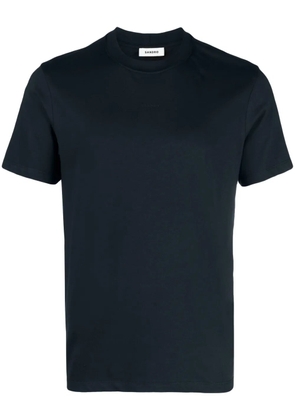 SANDRO logo-embroidered cotton T-shirt - Blue