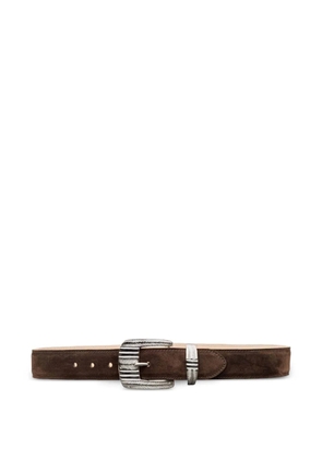L'Agence Aya suede belt - Brown