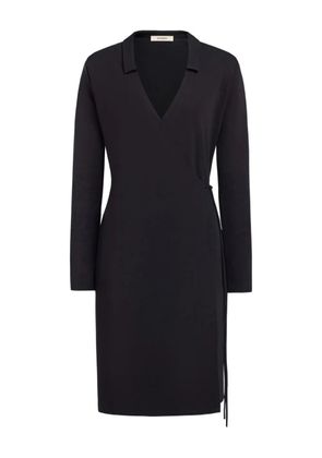 12 STOREEZ v-neck midi dress - Black