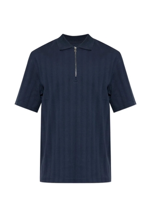 SAMSOE SAMSOE zip cotton polo shirt - Blue
