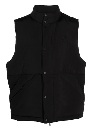 Represent logo-appliqué quilted gilet - Black