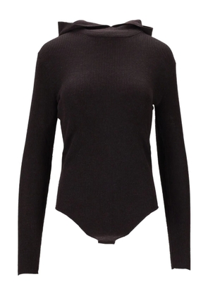 P.A.R.O.S.H. hooded ribbed body - Brown