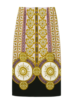 La DoubleJ patterned pencil skirt - Neutrals