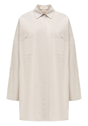 12 STOREEZ patch-pocket poplin shirt - Neutrals