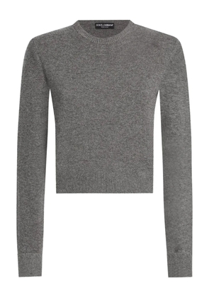 Dolce & Gabbana round-neck cropped sweater - Grey