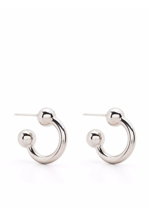 Justine Clenquet Devon small silver-tone hoop earrings