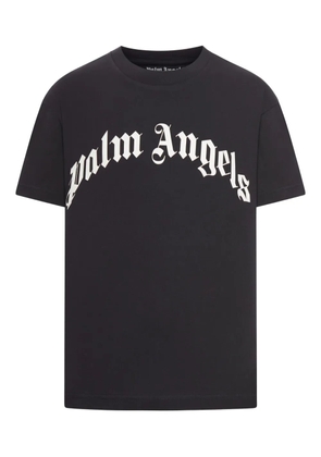 Palm Angels Curved Logo T-shirt - Black